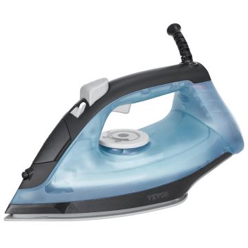 Tvaika gludeklis drēbēm, 1600 W, alumīnija un PTFE pamatne, automātiska izslēgšanās