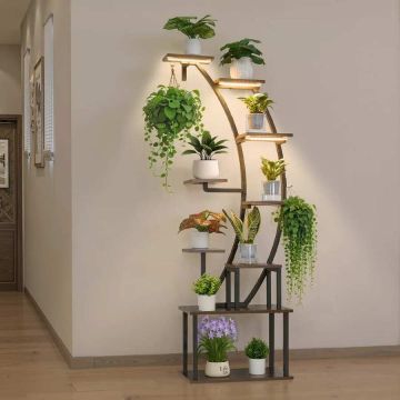 Puķupods ar sīpoliem, 160 cm, 9 līmeņu metāla stūris