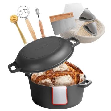 Čuguna katls ar vāku un vārīšanās grozu, 4,7 l, 260 ℃