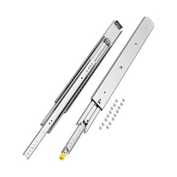 1 пара запираемых направляющих полного выдвижения на шарикоподшипниках, грузоподъемность 500 фунтов, боковое крепление, различные размеры (16-60 см)