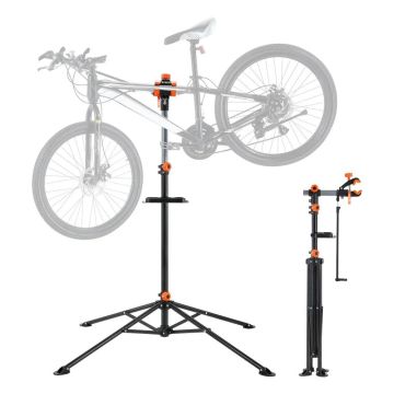 Velosipēda remonta statīvs, tērauda, ​​regulējams augstumā, salokāms, 36 kg celtspēja