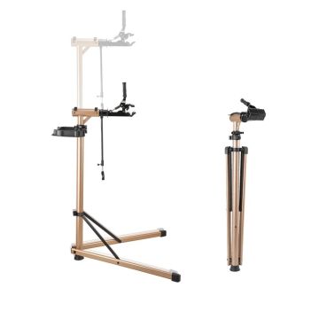 Velosipēda remonta statīvs, regulējams 102–159 cm, salokāms, ar instrumentu koferi, maks. 54 kg