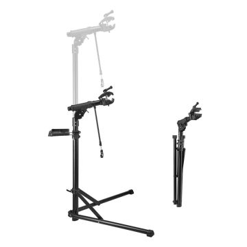 Velosipēda remonta statīvs, regulējams augstums 41-64 cm, magnētisks korpuss, salokāms