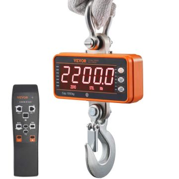 Digitālie industriālie celtņa piekaramie svari, 1000 kg, oranži