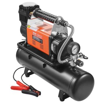 Портативный воздушный компрессор 12 В, бак 6 л, давление 150 PSI, с цифровым манометром.