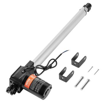 Lineārs aktuators 12 V, 40,6 cm, IP44, 6000 N