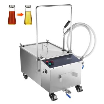 Mobilā fritēšanas eļļas filtrs, 38 l tvertne, 10 l/min filtrācijas ātrums, ritentiņi