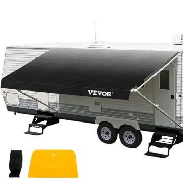 RV tentiņš, 18 pēdas, universāls, ūdensizturīgs, ogles krāsas vinils
