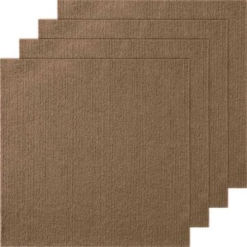 Pašlīmējošas paklājflīzes, 18x18 collas, polsterētas, tumši brūnas, 10 gab.
