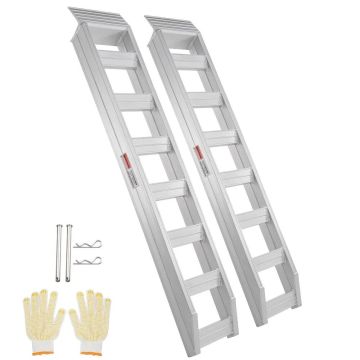 Алюминиевые погрузочные пандусы 72" x 15", 2 шт., грузоподъемность 8810 фунтов.