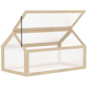 Siltumnīca Outsunny 90x52x49.5cm., gaiši brūna