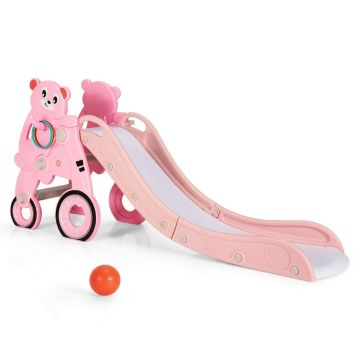 Children's slide, 4-in-1, Pink, 152.4 × 76.2 × 71.1 cm