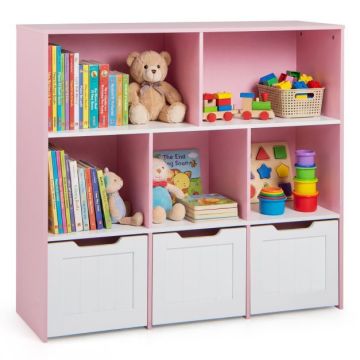 Children's storage box, 5 compartments, 3 drawers, 100 × 90 × 33 cm