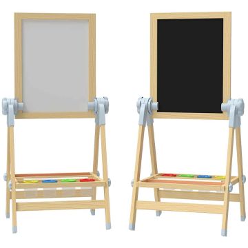 Детская меловая доска, двусторонняя, 48,5 × 46,5 × 70–97 см