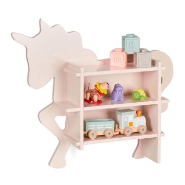 Bērnu plaukts Relaxdays 10047339.0, 3 plaukti, Rozā, 66 × 54,5 × 13 cm