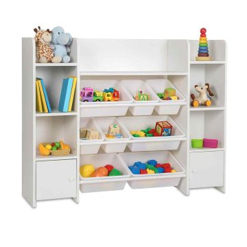 Bērnu plaukts Relaxdays 10051352.0, 8 kastes, 139 × 94 × 30 cm