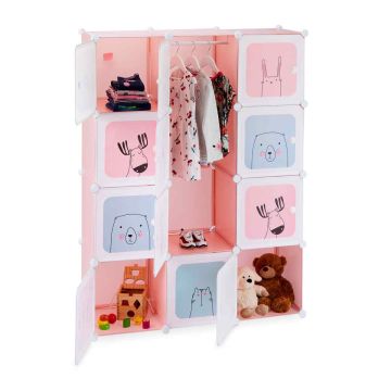Bērnu plauktu sistēma Relaxdays 10028801.0, 12 durvis, 110 × 145 × 37,5 cm