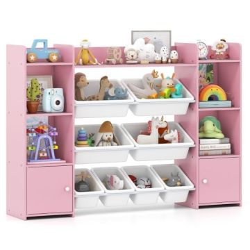 Children's toy storage cabinet, 8 boxes, 142 × 100 × 30 cm
