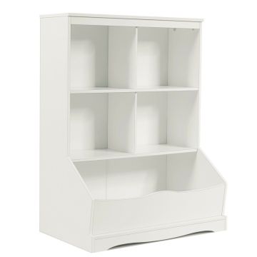 Children's toy shelf, 4 compartments and storage box, 67 × 88.5 × 40 cm