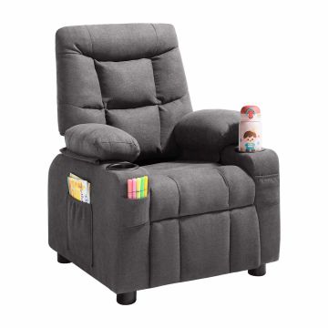 Bērnu atpūtas krēsls VEVOR SX-81582, Glāžu turētāji un kabatas, Pelēks, 65,5 × 65,5 × 101,5 cm