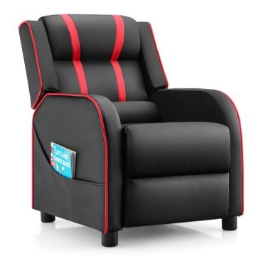 Children's reclining chair, With footrest and 2 pockets, 68.58 × 73.66 × 53.34 cm