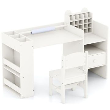 Bērnu mākslas galda un krēsla komplekts, 107,5 × 40 × 72,5 cm