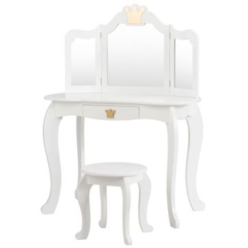 Children's dressing table, with stool, 80 × 106 × 42 cm