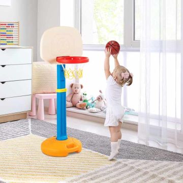 Bērnu basketbola statīvs, Regulējams augstums, 52 × 43 × 120–160 cm