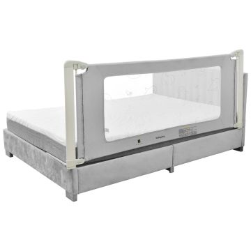 Bērnu gultas aizsargbarjera, 4 regulējamas pozīcijas, 150/180/200 × 47 × 80–95 cm