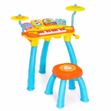 Children's musical instrument, 8 drums, 27.5 × 26.5 × 14 inches