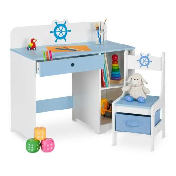 Bērnu rakstāmgalds un krēsls Relaxdays 10037792.0, Galda un krēsla komplekts, 80 × 79,5 × 40 cm