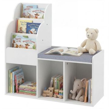 Children's reading corner, 3 storage compartments, 80 × 29.5 × 81.5 cm