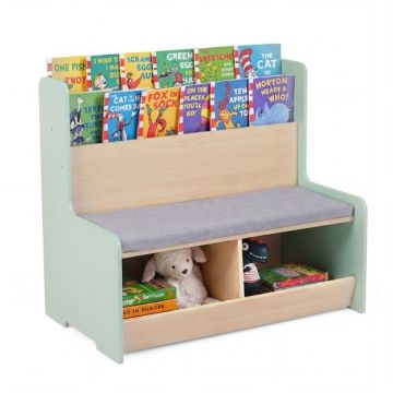 Children's reading corner, 3 in 1, Green, 80 × 48 × 74.5 cm