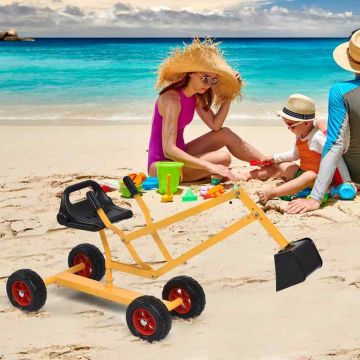 Children's sand shovel, with 4 wheels and 360° rotating seat, 116.84 × 40.64 × 50.8 cm