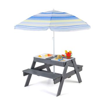 Children's activity table, 4 in 1, Grey, 96 × 54 × 75 cm