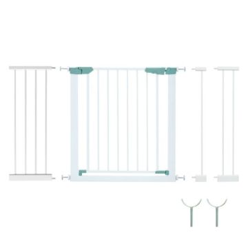 Baby gate, 3 extensions, White, 70–119 × 2 × 76 cm