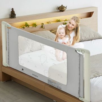 Bērnu gultas aizsargbarjera, 150/180/200 cm, 150/180/200 × 47 × 80–95 cm