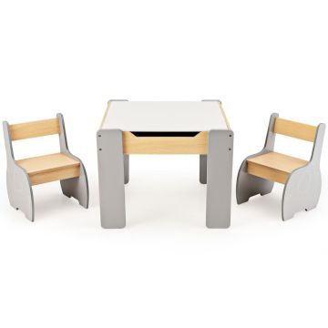 Children's furniture set, 2 chairs, Grey, 63.5 × 61.5 × 48 cm