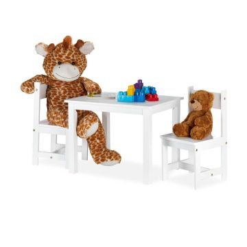 Bērnu mēbeļu komplekts Relaxdays 10029600.0, 1 galds un 2 krēsliņi