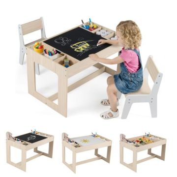 Children's furniture set, table and 2 chairs, 80.01 × 48.26 × 48.26 cm