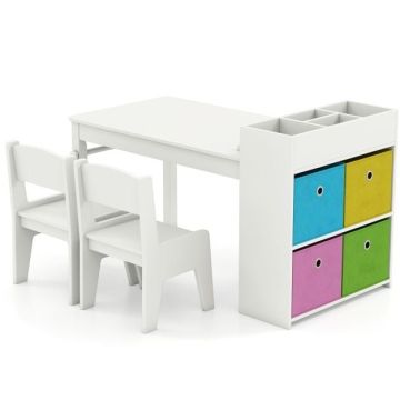 Children's table and chair set, 2 chairs, 100.33 × 58.42 × 50.8 cm