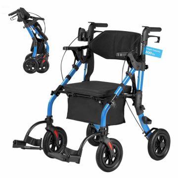 Staigulis un transportēšanas krēsls VEVOR HFK-9269KD-1, 2 vienā, 1070 × 730 × 920–1065 mm
