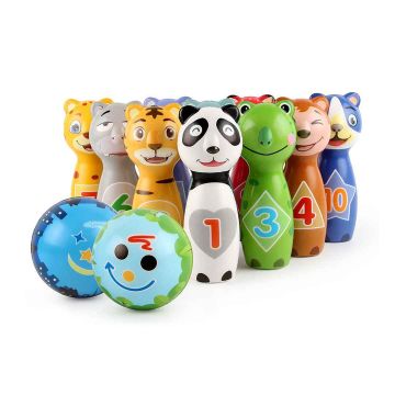 Bērnu boulinga komplekts Relaxdays, 10 ķegļi un 2 bumbas