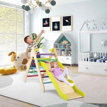 Children's climbing toy, with slide, Multicolored, 85.5 × 48 × 74 cm