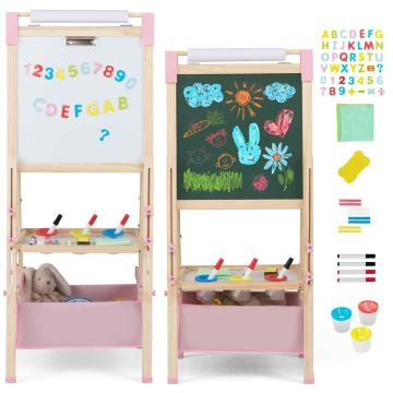 Children's easel, double-sided, 44 × 40 × 102–126 cm