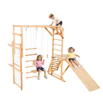 Bērnu rotaļu laukums VEVOR SX20211008, 8 vienā, 222,5 × 192 × 225 cm