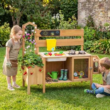 Children's play kitchen, 2 stoves, 106.68 × 96.52 × 35.56 cm