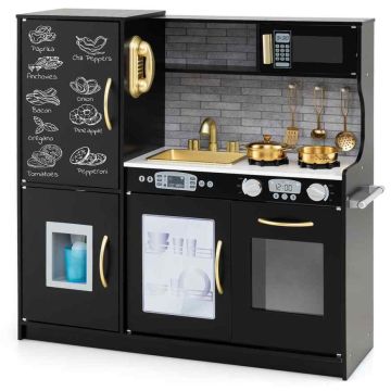 Children's play kitchen, with accessories and sounds, 80 × 82 × 24 cm