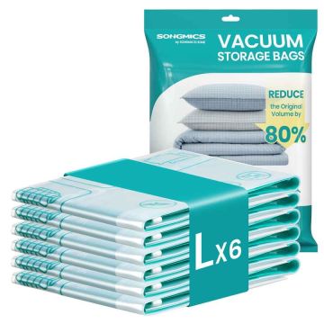 SONGMICS vacuum bags for clothes, 10 pcs., size L, 80 × 60 cm