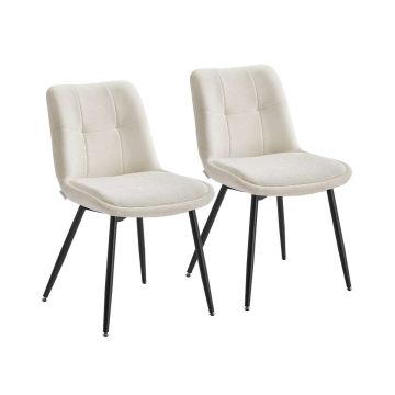 Dining chairs VASAGLE KDC151W01, 2 pcs, White, 56 × 81 × 50 cm